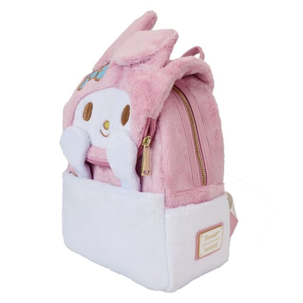 NWT Sanrio Loungefly Exclusive My Melody Plush Cosplay Mini Backpack - Picture 3 of 7